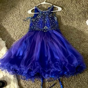 A royal blue dress